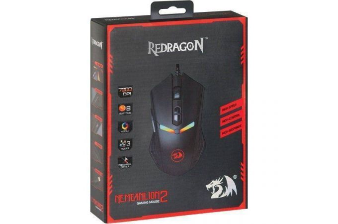 Мышь игровая проводная Redragon Nemeanlion 2 (черный)