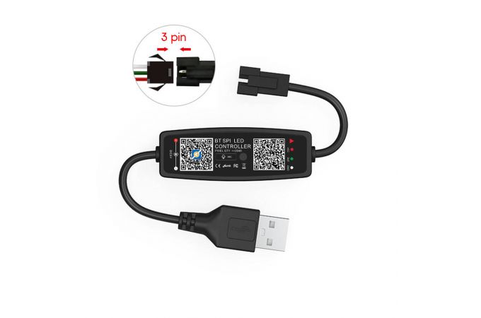 LED контроллер Огонек OG-LDL43 USB 5В (Bluetooth, RGB)