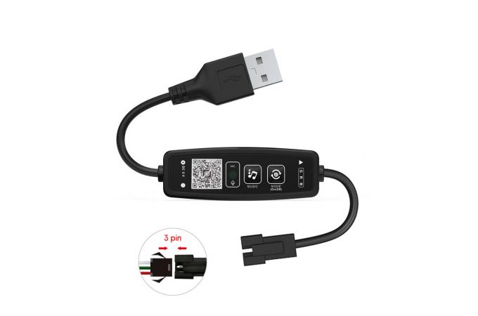 LED контроллер Огонек OG-LDL44 USB 5В (Bluetooth, RGB)