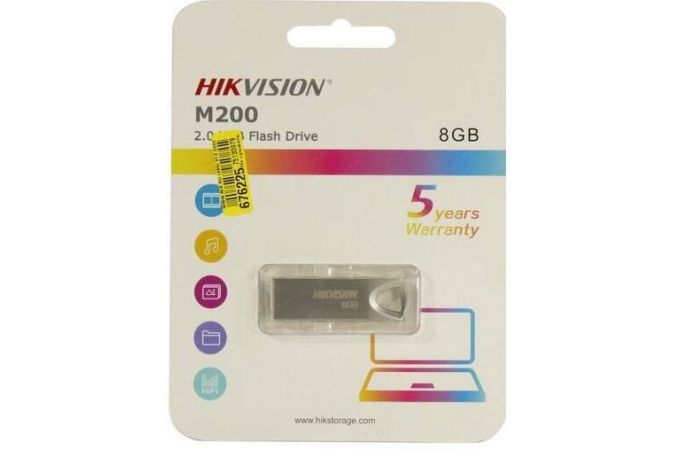 Флешка USB 2.0 Hikvision M200 8 Gb серебро