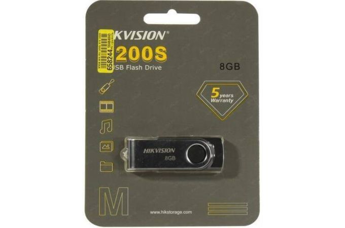Флешка USB 2.0 Hikvision M200S 8 Gb черный