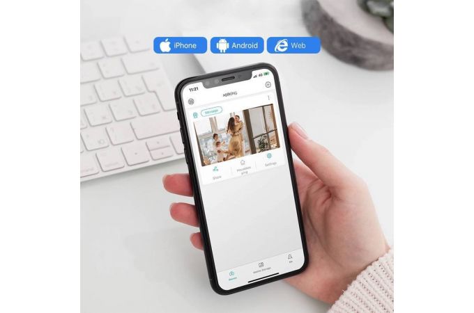 Видеокамера IP WI-FI Орбита OT-VNI56 (2688*1520, 4Mpix, 3,6мм, пластик)