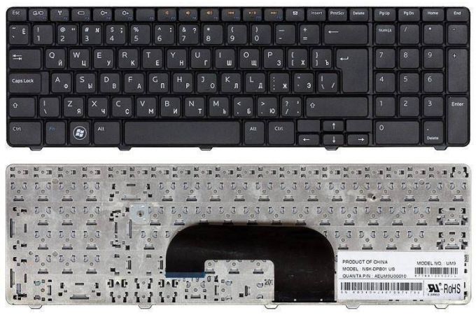 Клавиатура для ноутбука Dell Inspiron 17R черная