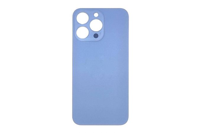 Заднее стекло для iPhone 13 Pro (синий) легкая установка (литое стекло)