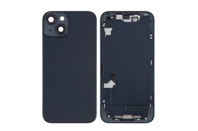 Задняя крышка для iPhone 14 Midnight (с креплением + магнит) литое стекло