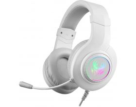 Гарнитура игровая Defender Ghost LED белый RGB / мембрана 50 мм. / кабель 1.8 м