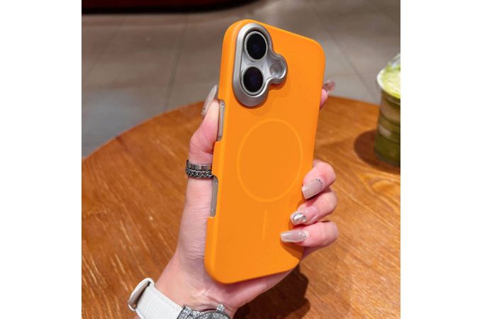 Чехол для iPhone 17 (6,3) Soft Touch MagSafe (оранжевый) YH Original design