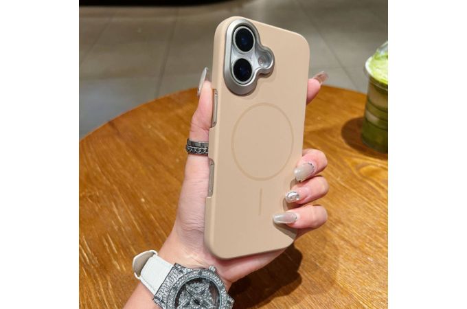 Чехол для iPhone 17 (6,3) Soft Touch MagSafe (бежевый) YH Original design