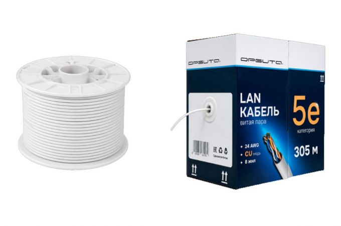 Кабель витая пара Орбита OT-PCC34 305м (cat.5E, бухта)