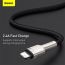 Кабель USB - Lightning BASEUS Cafule Series Metal, 2.4А (черный) 0.25м