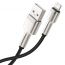 Кабель USB - Lightning BASEUS Cafule Series Metal, 2.4А (черный) 0.25м