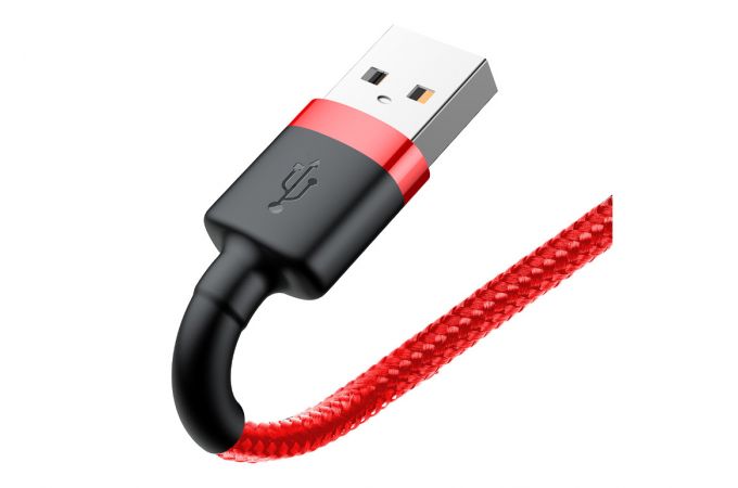 Кабель USB - Lightning BASEUS Cafule, 2.4А, (красный+красный) 0,5м