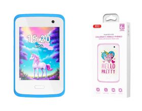 Телефон XO H150 Kids Smart 2G Cell Phone 2.8” Screen 30W Pixel (With Case + Lanyard) White+Blue