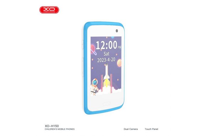 Телефон XO H150 Kids Smart 2G Cell Phone 2.8” Screen 30W Pixel (With Case + Lanyard) White+Blue