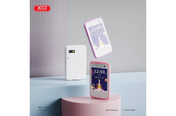 Телефон XO H150 Kids Smart 2G Cell Phone 2.8” Screen 30W Pixel (With Case + Lanyard) White+pink