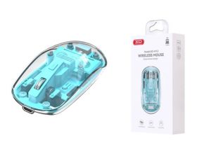 Мышь беспроводная XO M12 Bluetooth wireless transparent mouse Blue