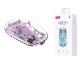 Мышь беспроводная XO M12 Bluetooth wireless transparent mouse Purple