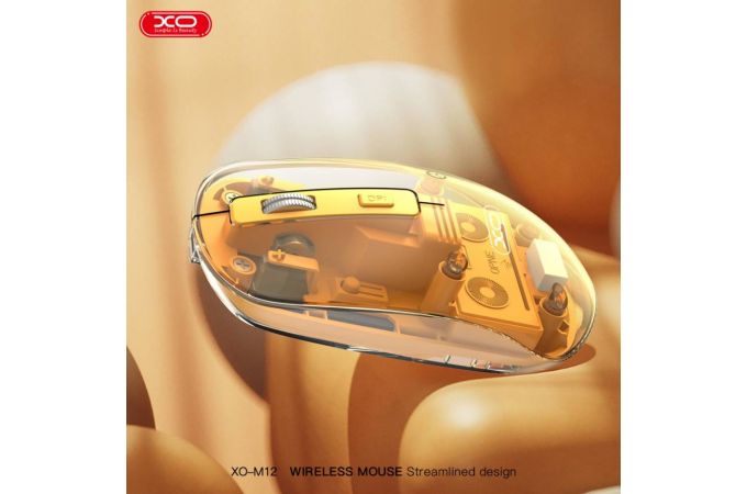 Мышь беспроводная XO M12 Bluetooth wireless transparent mouse Yellow