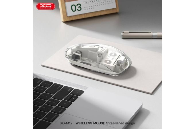 Мышь беспроводная XO M12 Bluetooth wireless transparent mouse Yellow