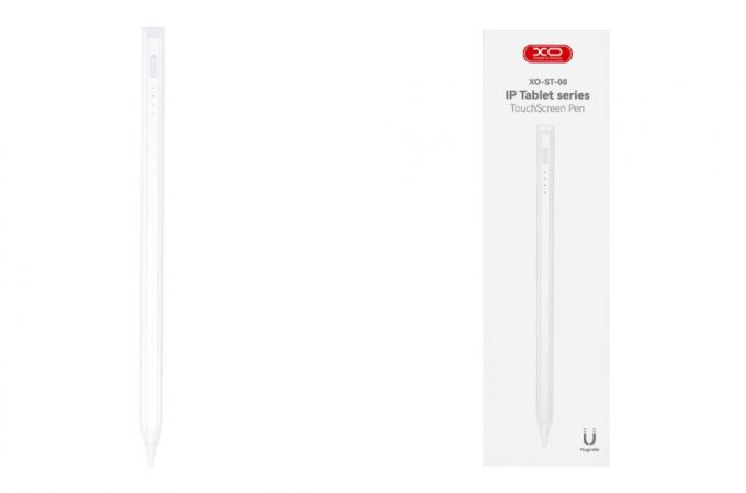 Стилус XO ST-08 Magnetic Capacitive Pen for Ipad Prevents False Contacts White