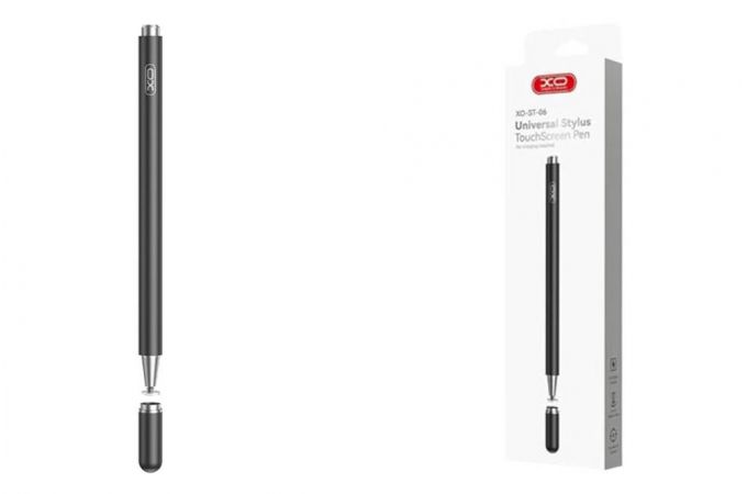 Стилус XO ST-06 Single-use stylus (1 built-in spare tip) Black