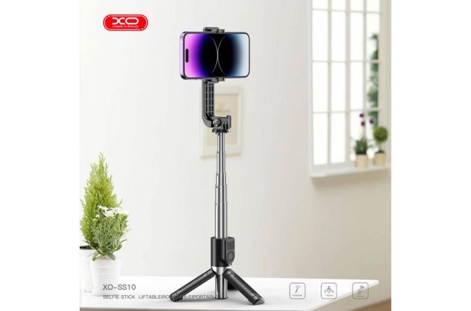 Монопод-трипод XO SS10 Mini Bluetooth 76CM (with Mirror) Black