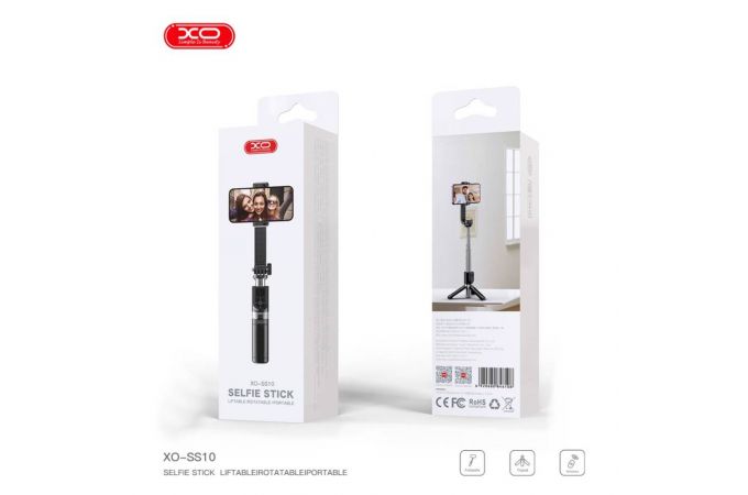 Монопод-трипод XO SS10 Mini Bluetooth 76CM (with Mirror) Black