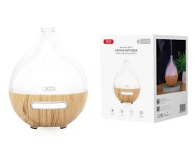 Увлажнитель воздуха XO HF12 Transparent+Wood Grain Model Colorful Lights Spray Humidifying Aromatherapy Diffuser White