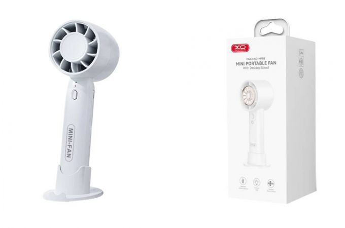 Вентилятор XO MF93 Mini Desktop/Handheld Fan (can be used as holder) 400mAh white