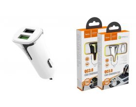 Автомобильное зарядное устройство АЗУ 2USB HOCO Z31 Universe double port QC3.0 (белый)