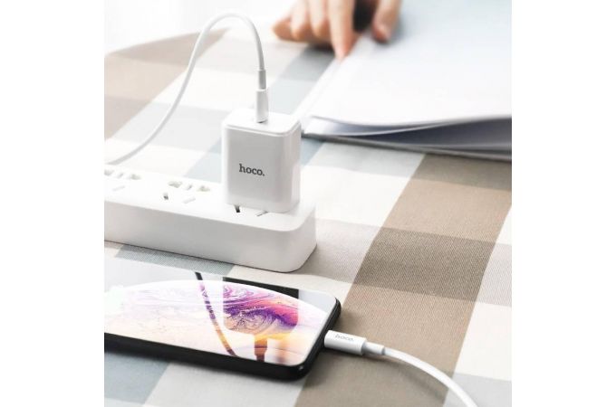 Кабель USB Type-C - Lightning HOCO X36 PD18W 3A (белый) 1м