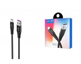 Кабель USB - USB Type-C HOCO X22, 5A (черный) 1м