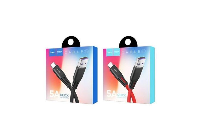 Кабель USB - USB Type-C HOCO X22, 5A (черный) 1м