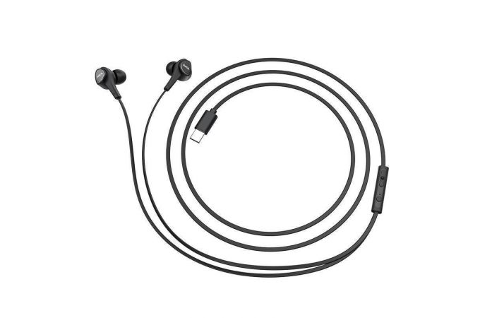 Наушники вакуумные проводные HOCO M67 Passion штекер Type-C (черный)