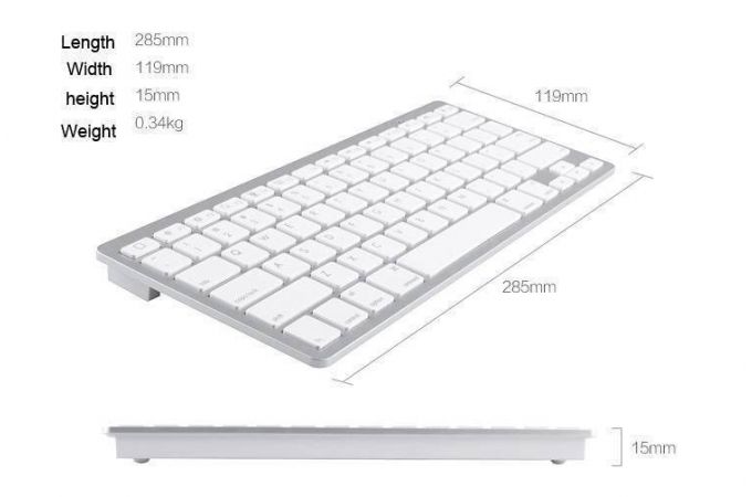 Клавиатура беспроводная Орбита OT-PCM26 Bluetooth (серый)