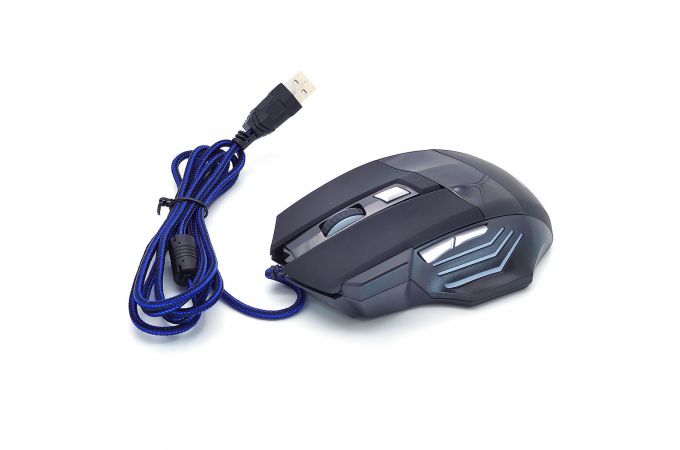 Мышь проводная оптическая EZRA AM08 (USB, 2400 dpi, 4 кнопки) (черный)