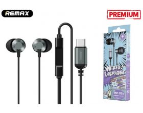 Наушники вакуумные проводные Remax Metal wired earphone for Music RM-512a black (штекер Type-C)