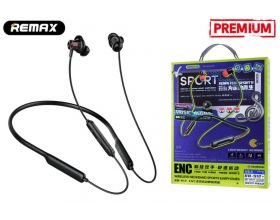 Наушники вакуумные беспроводные Remax RB-S12 ENC Wireless neckband sports earphones black