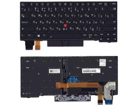 Клавиатура для ноутбука Lenovo X13, L13 gen 2, L13 Yoga Gen 2 черная с подсветкой и указателем