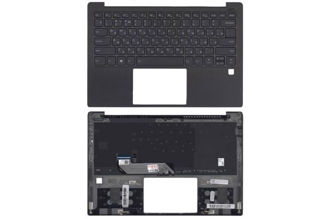 Клавиатура для ноутбука Lenovo Yoga S730-13IWL черная топ-панель черная