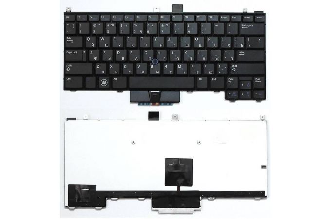 Клавиатура для ноутбука Dell Latitude E4310 черная с указателем с подсветкой