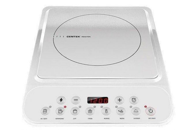 Плитка электрическая CENTEK CT-1517 белая 2000Вт, индукция, сенсор, 7 программ
