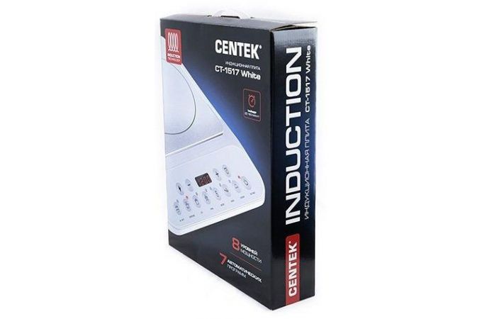 Плитка электрическая CENTEK CT-1517 белая 2000Вт, индукция, сенсор, 7 программ