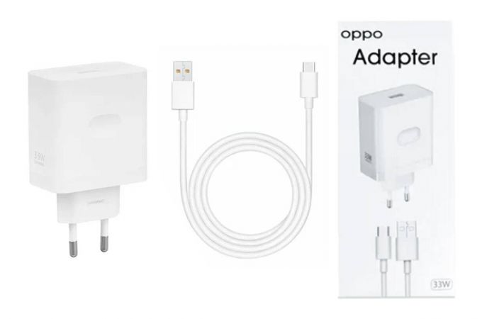 Сетевое зарядное устройство USB + кабель Type-C OPPO 33W (белый)