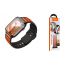 Ремешок для Apple Watch HOCO WA31 Flexible series two-color silicone strap (42/44/45/49 мм) черно-белый с оранжевым