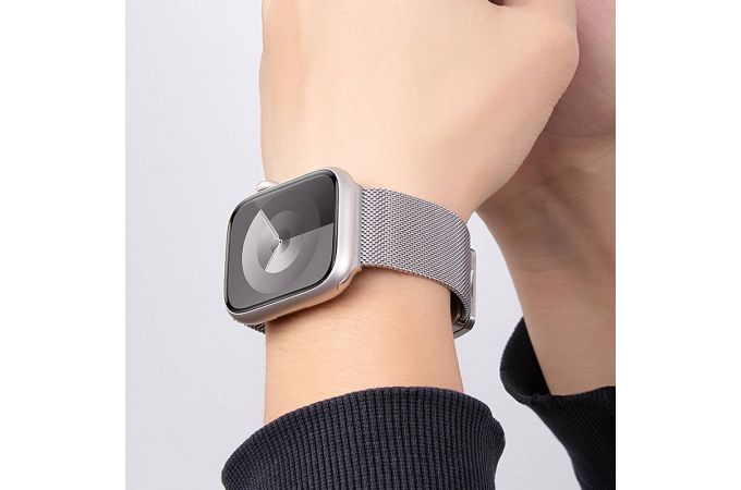 Ремешок для Apple Watch HOCO WA26 May series two-section double magnetic buckle milanese strap(42/44/45/49 мм) розовая роза