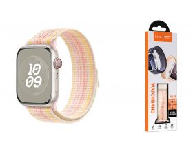 Ремешок для Apple Watch HOCO WA25 Original series nylon strap (42/44/45/49 мм) звездно-розовый