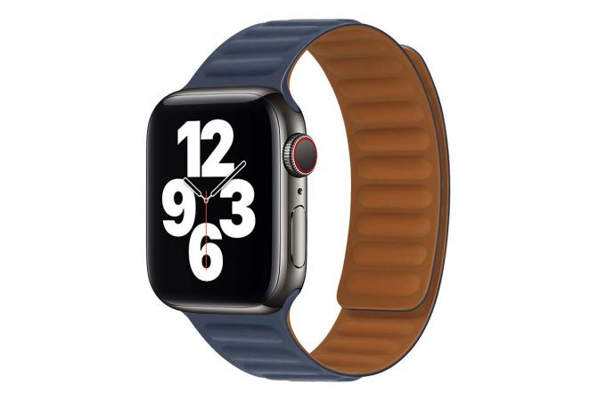 Ремешок для Apple Watch HOCO WA21 Flexible series second-generation chain magnetic silicone strap (42/44/45/49 мм) индиго