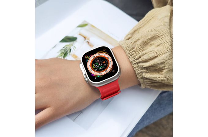 Ремешок для Apple Watch HOCO WA21 Flexible series second-generation chain magnetic silicone strap (38/40/41 мм) елово-зеленый