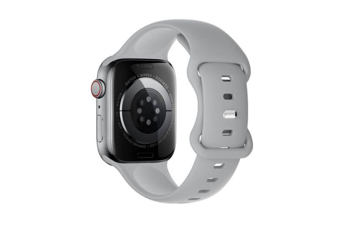 Ремешок для Apple Watch HOCO WA15 Flexible series 8-character buckle solid color silicone strap (38/40/41 мм) серый
